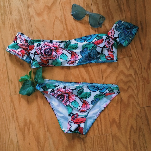 shein floral bikini